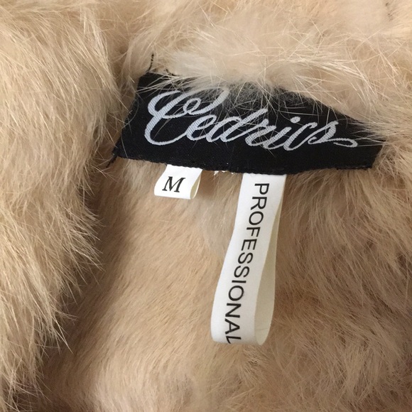 CEDRICS LEATHER RABBIT FUR COAT - Picture 6 of 8